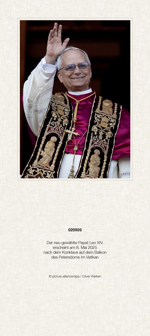 Liturgischer Kalender Rückwand „Papst Leo XIV.“