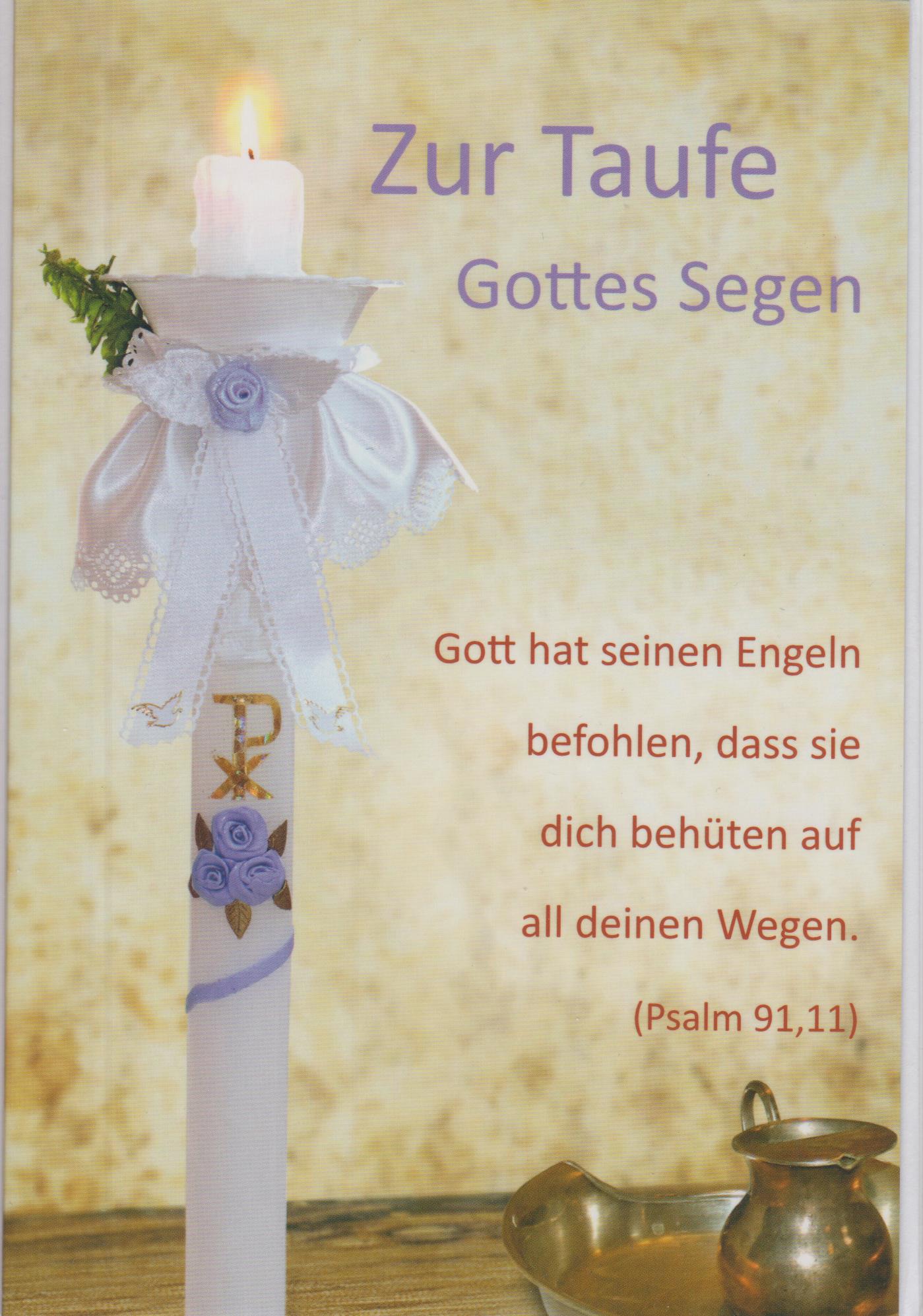 Karte „Zur Taufe Gottes Segen“