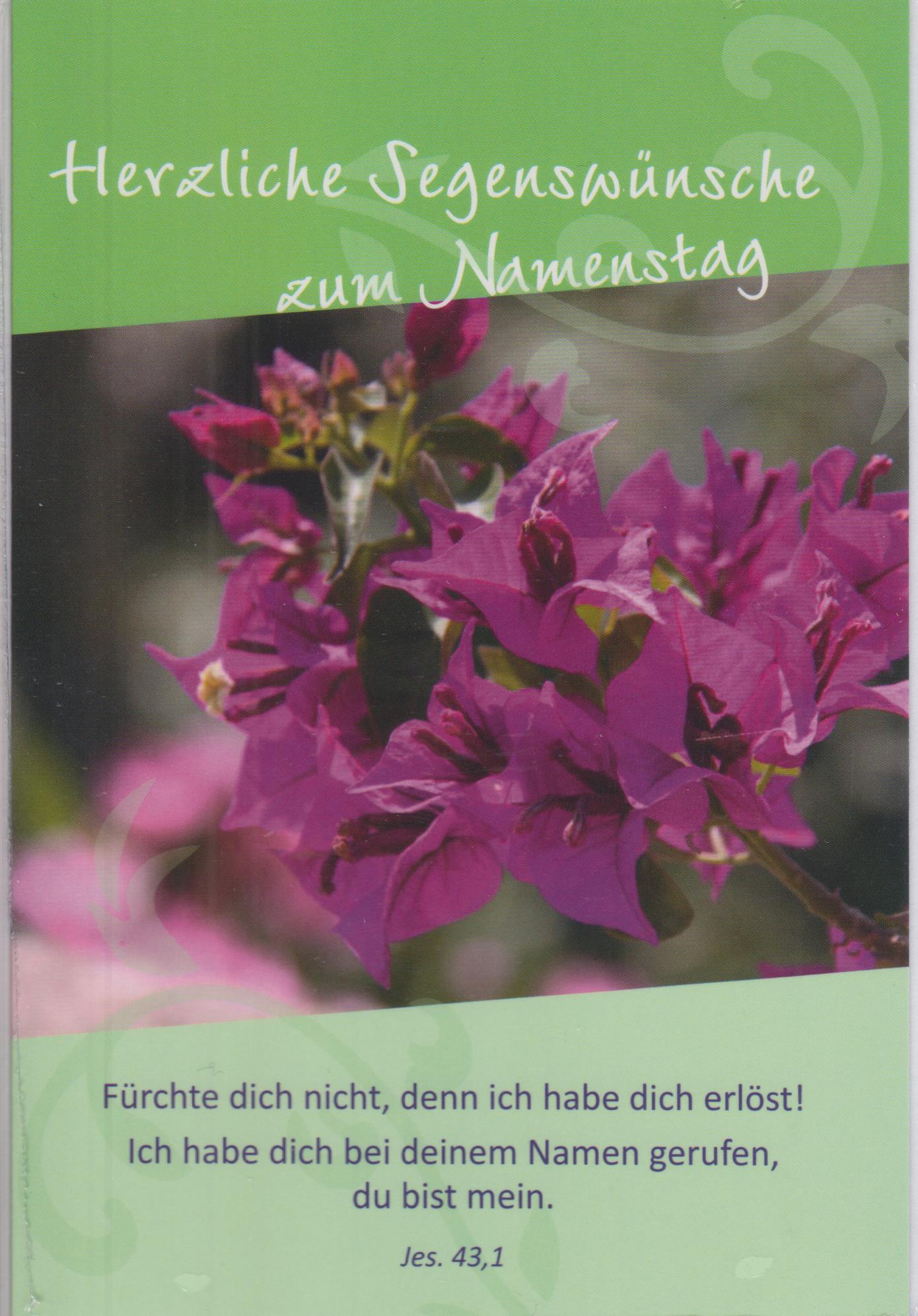 Karte „Segenswünsche zum Namenstag“