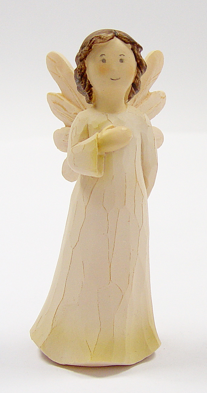 Engel aus Resin, handbemalt, 14 cm