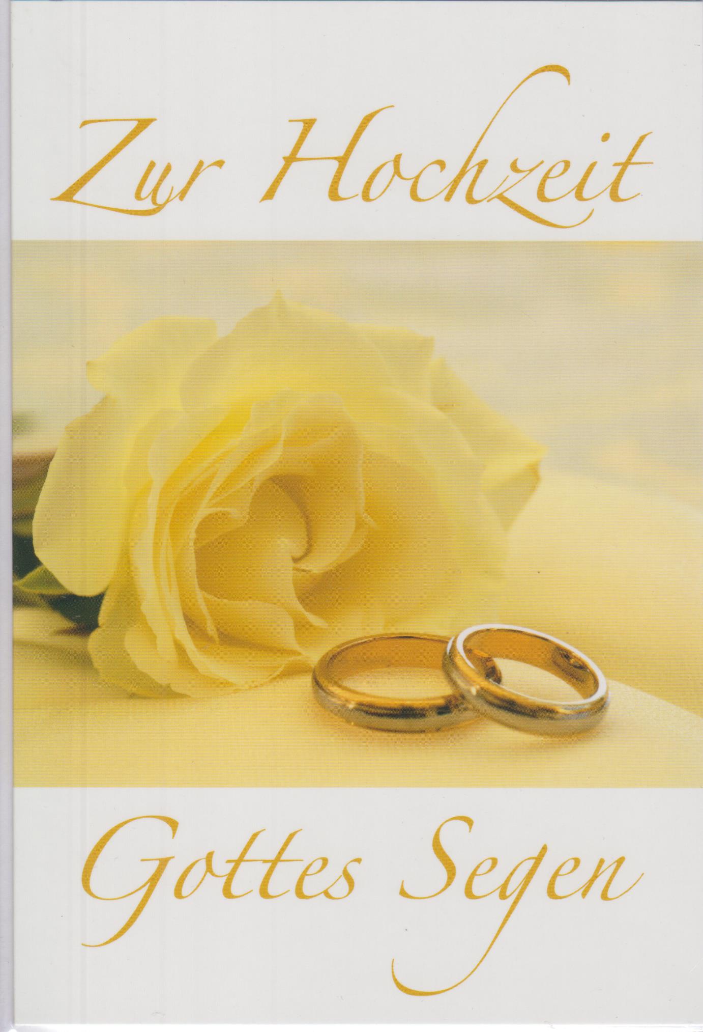 Glückwunschkarte „Zur Hochzeit Gottes Segen“