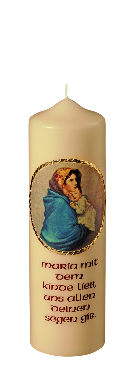 Kerze „Maria mit dem Kinde lieb“