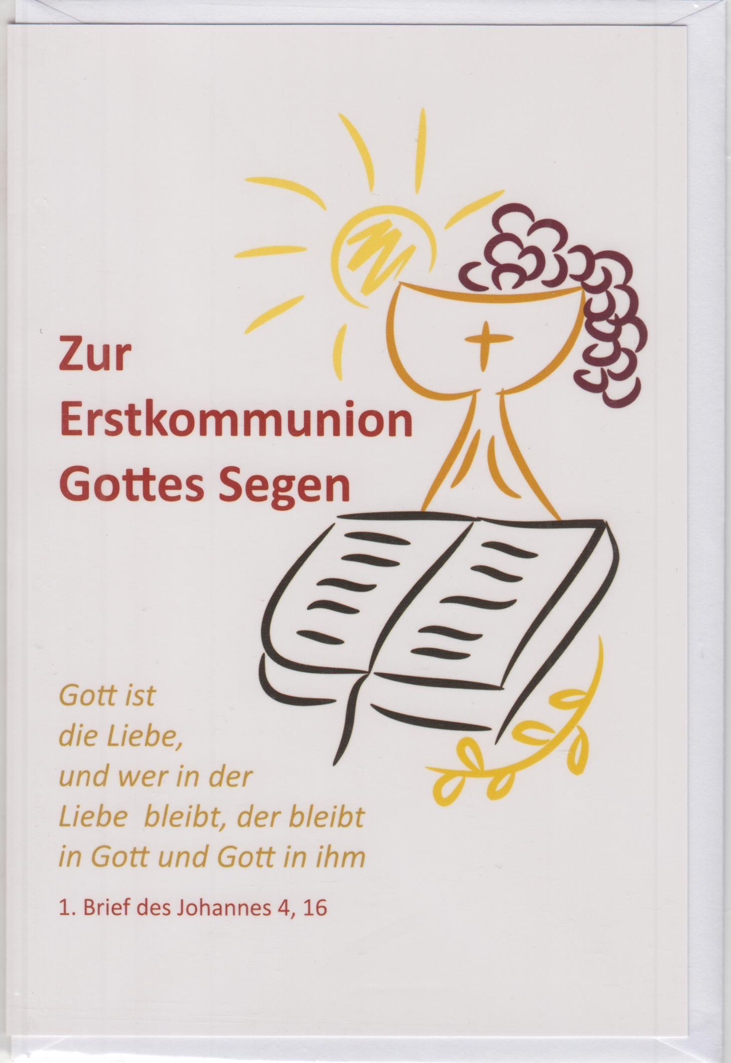 Glückwunschkarte „Zur Erstkommunion“