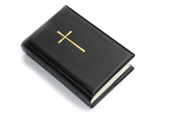 PVC-Steckhülle mit Goldprägung Kreuz – schwarz