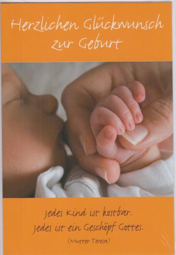 Glückwunschkarte „Herzlichen Glückwunsch zur Geburt“