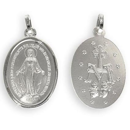 Wundertätige Medaille in 925er-Silber, 12 mm