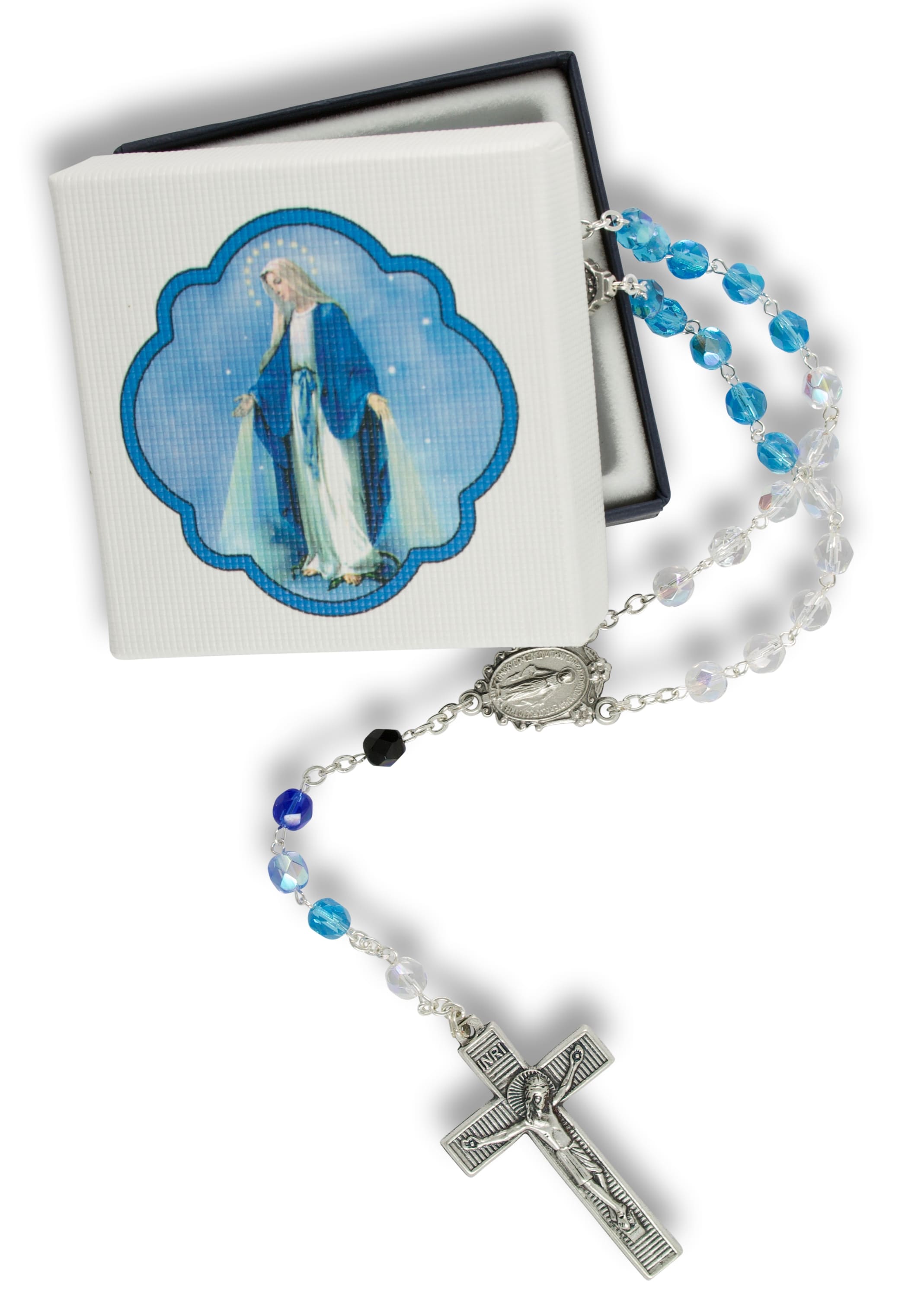 Maria-Empfängnis-Rosenkranz in Geschenkschachtel