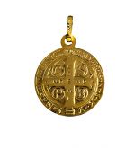 Benediktus-Medaille, 333er-Gold, 16 mm