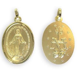 Wundertätige Medaille, 333er-Gold, 14 mm