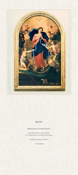 Liturgischer Kalender Rückwand „Maria Knotenlöserin“