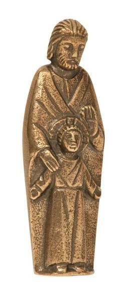 Hl. Josef mit Jesuskind – Bronzefigur