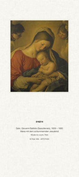 Liturgischer Kalender Rückwand "Maria mit dem schlummernden Jesuskind (Salvi)"
