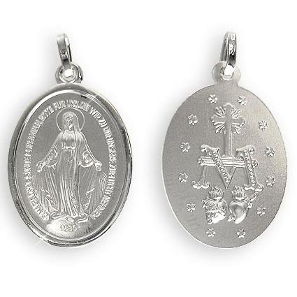 Wundertätige Medaille, 925er-Silber, 14 mm