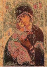 Ikone „Madonna von Vladimir“, 14 x 10 cm